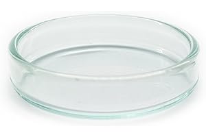 GENERISCH Futterschale aus Glas 40x8mm !6 Größen! für Aquarium & Terrarium > Garnelen, Schnecken, Welse... | Echtglas Futter Schale zum geziehlten füttern | KEIN Acryl/Plastik sondern Laborglas!