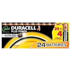 DURACELL Piles alcaline &lsquo;Plus Power&rsquo;, Micro, 20+4 GRATUITS