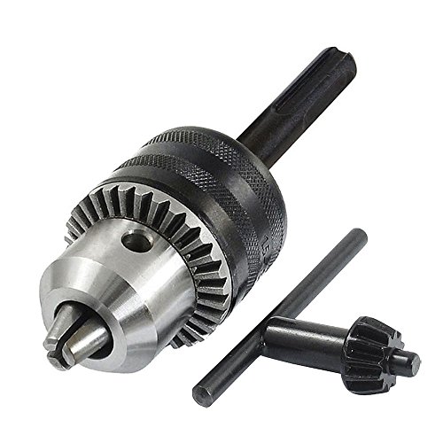 Yakamoz 1.5mm - 13mm Capacity 1/2-20UNF Key Drill Chuck Hammer Adapter w SDS Plus Shank