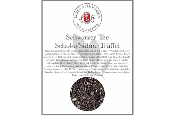 Lerbs & Hagedorn, Svart te choklad/grädde/tryffel | Krämig söt 1 kg (ca 81 liter) med kakaobråck, kokosflingor, chokladplattor