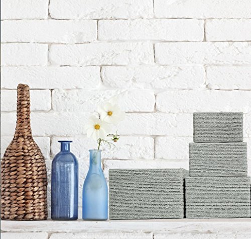 Aufbewahrungsboxen Biologisch Handarbeit aus Papier Pappe Körbe Umweltfreundlich für Accessoires Schminke 4er Set - 3