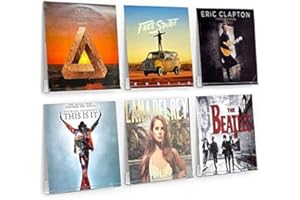 ‎AIFUSI AIFUSI 6 Stück Schallplattenständer, Schallplatten Aufbewahrung transparentem Acryl Halter, Design Geeignet 12" LPs LP Aufbewahrungskoffer