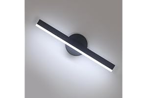 Riserva Apliques de Pared Interior LED, Giratorio 300°, 12W Aplique de Pared Moderno para Baño, Salón, Dormitorio, Pasillo, Blanco Frío 6500K