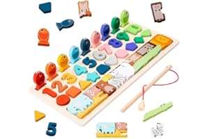KUKUTrue® Montessori Zabawka 2 3 4 5, Gry od 2 Lat, Magnetyczna Zabawka dla Dzieci od 2 Lat, Gra Wędkarska, Nauka Liczb, Prezent 2 3 4 5 Dzieci Chłopcy Dziewczynki