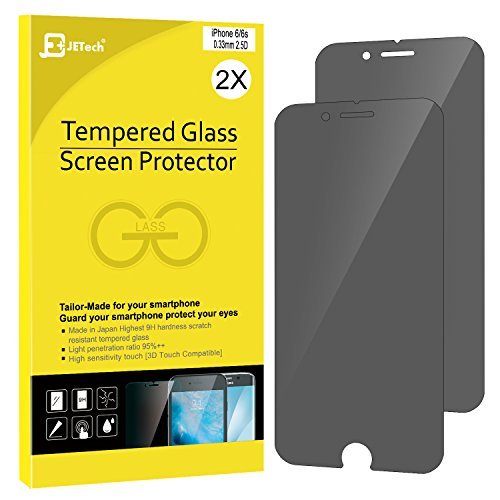 iPhone 6s Screen Protector, JETech 2-Pack Premium Privacy Anti-Spy Tempered discount