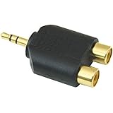 3.5mm to 2 RCA Adapter; 3.5 mm Male Stereo Plug to 2 Rca Female Jack Audio Y Splitter Adapter