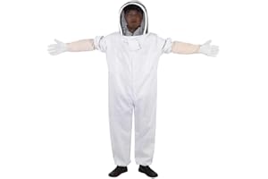 GOTOTOP GOTOTO Costume d'apiculture, Apiculture Combinaison Professional de Protection avec en Peau de Mouton Apiculteur Protéger l'équipement Combinaison, L/XL/XXL(XXL)