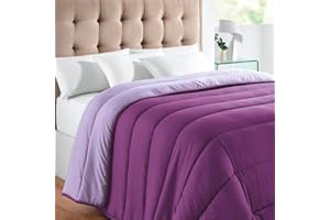 Rufino Díaz Edredón Nórdico Relleno Fibra Bicolor (Morado/Lila - 135cm) - Otoño/Invierno - Suave y cálido para tu Descanso