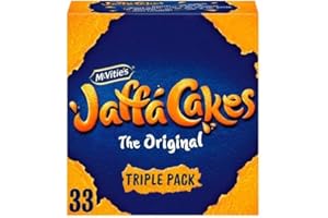 McVitie's The Original Jaffa Cakes Triple pack 33 Cakes, Light Sponge Cakes with Dark Crackly Chocolate coated and a Tangy Orangey Centre by zamfoods for all Ocasions (One Triple Pack (33 Cakes))