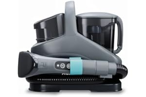 Achaté Waschsauger - Fleckenreiniger Gerat mit Dampf und Heißwasser für Teppich, Sofa, Vorleger, Polster, Treppen, Auto - Teppichreiniger - Nasssauger Polsterreiniger 650W, 1,4L, Grau/Blau