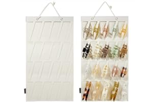 LES-THERESA Hair Claw Clip Organizer Holder, Girls Hair Accessories Hanging Storage 25.2x13.78in Girls Hair Clips Storage Organiser, Hair Bow Holder Wall Hanging Hair Accessories Organiser Wall For Lady Girls