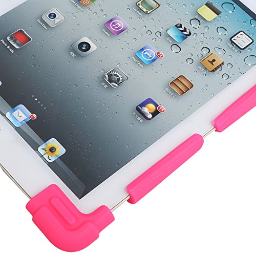 NEWSTYLE 8,9-10,5 Zoll Universal Tablet Ständer Halterung Hülle Ultra Slim Flexible Silikon Schutzhülle – Rosa - 5