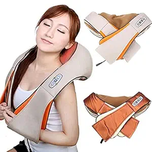 ARG AROGYA neck kneading massager for cervical and shoulder pain with heating rotate massager for pain relief and muscle relaxation car massager