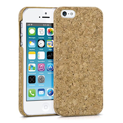 kwmobile Funda para Apple iPhone SE   5   5S - Carcasa Protectora de  Corcho  para tel  fono m  vil - Cover  Trasero  r  gido y Resistente