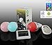 Produktbild 3x WLAN LED Lampe original LIGHTEU@ Color RGB- Warm Weiß, 9 Watt, E27, dimmbar, mit 4 zone Fernbedienung, Farbwechsel Glühbirne, inkl. WLAN Controller steuerbar über IPhone / Android App, 2 stk. VARTA AAA 1,5V Batterie