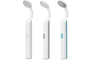 FUREIN SMILE Specchio dentale per bocca con luce Specchio orale LED Specchio per ispezione dei denti Anti-appannamento Specchio per ispezione della bocca Denti Angolo Curva Strumenti per l'igiene