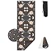 Produktbild Non Slip Fitness Exercise Mat, Workout Mat for Yoga, Pilates and Floor Exercises, Comfort Velvet Yogamatte, Boho Pink in Brown Fabric Mat Carrying Strap & Bag