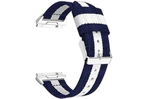 GRANSHO Lienzo Rápida Liberación Reloj de Reemplazo Banda Compatible con Fitbit Ionic, Correas de los Hombres de Las Mujeres (Pattern 4)