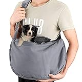🐾 Materiales de alta calidad: La bolsa de transporte para perros y gatos utiliza un tejido Oxford impermeable, suave y cómodo de alta calidad. No tóxico y sin sabor. Tamaño: 50 X 28 X 13 CM, adecuado para gatos y perros dentro del 6 kg.