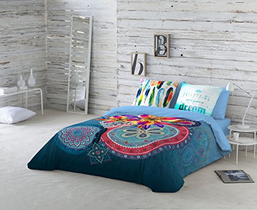 Juego de funda nórdica ariana azul cama 150