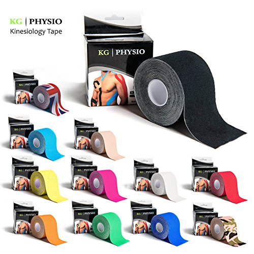 Kinesiologie Tape von KG | PHYSIO - 5cm x 5m Rolle ungeschnittenes Physiotape/kinesiotape - Bei den Bildern handelt es sich um exakte Produktfotos für eine genaue Farbdarstellung