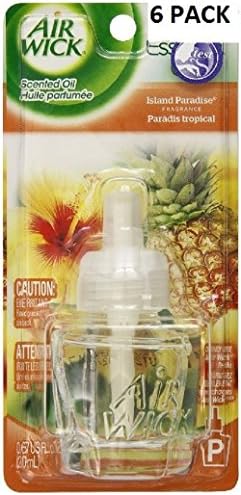 6 X 20ML AIR WICK ELECTRICAL PLUG IN OIL REFILLS - ISLAND PARADISE