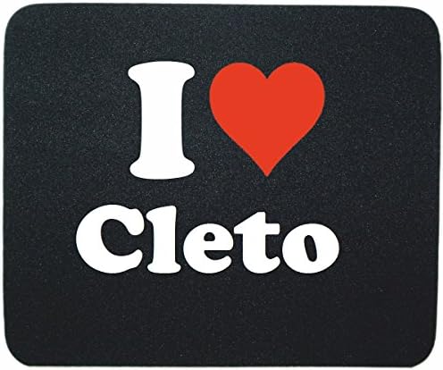 Exclusive Gift Idea: Mouse Pad "I Love Cleto" in Black, a Great gift that comes from the heart - Non-slip mousepad- Christmas Gift