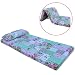 Produktbild Festnight Kinder Klappmatratze Faltmatratze Reisebettmatratze mit Kissen Klappbar Kinderbettmatratze 120x60x6cm Blumenmuster