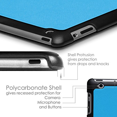 Forefront Cases® Neue Leder Hülle / Tasche / Case / Cover für Apple iPad 2 / iPad 3 / iPad 4 – Rundum-Geräteschutz und intelligente Auto-Sleep-Wake-Funktion mit 3-JAHRES-GARANTIE VON FOREFRONT CASES – inkl. Eingabestift und Displayschutz - 6