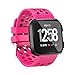 Produktbild Hunpta@ Mode Sport Weiches Silicagel Armband mit Metallverbindern für Fitbit Versa(220 mm) (Rose heiß)