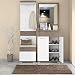 Produktbild Garderobe Komplett - Set C Sagone, 4-teilig, Farbe: Eiche Dunkelbraun / Weiß