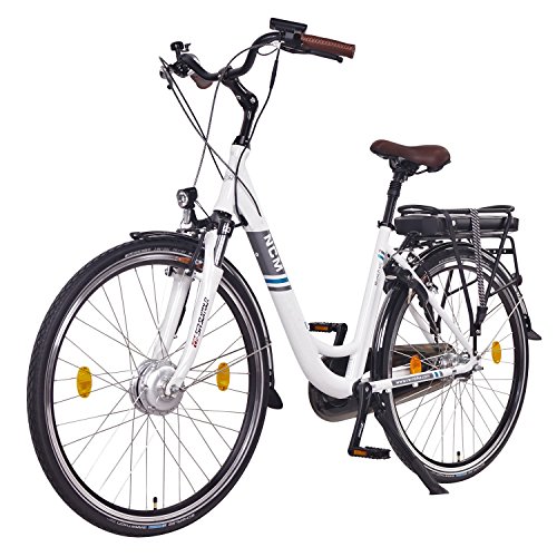 NCM Munich N7C,28″ Zoll Elektrofahrrad Herren/Damen Unisex Pedelec,E-Bike,City Elektrofahrrad mit Rücktrittbremse, 36V 250W 14Ah Lithium-Ionen-Akku mit 504Wh PANASONIC Zellen, weiß - 3