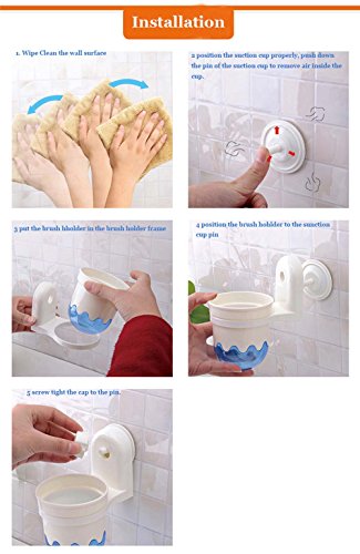 CathayBest Toilettenbürste und Halter Set Plastik - 3