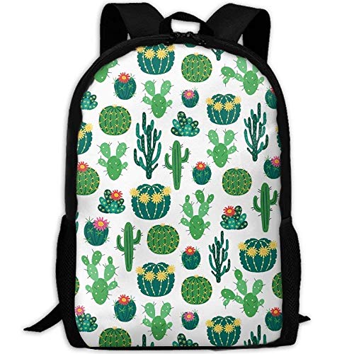 Preisvergleich Produktbild HOJJP dauerhafteste leichte klassische Rucksack lässig alltäglich Student School Bookbag One Size - Aquarell Kaktus nahtlos