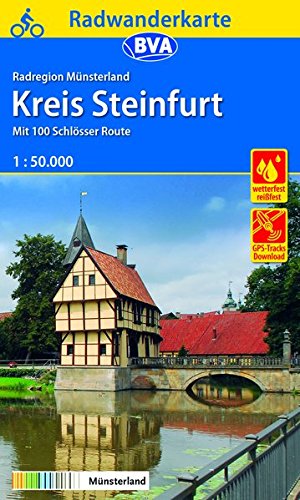 Radwanderkarte BVA Radregion Münsterland Kreis Steinfurt mit 100 Schlösser Route 1:50.000, reiß- Radwanderkarte BVA Radregion Münsterland Kreis Steinfurt mit 100 Schlösser Route 1:50.000, reiß-