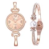 LSAltd 2019 Neue Ankunft Leichte Luxus Lady Temperament Liebe drucken Armbanduhr Set Diamant Kettenuhr.