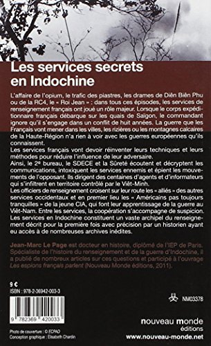 Livres Couvertures de Les services secrets en Indochine