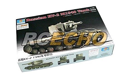 RCECHO® TRUMPETER Military Model 1/72 Russian KV-2 M1940 Tank Scale Hobby 07235 P7235 with RCECHO® Full Version Apps Edition