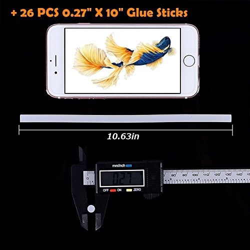 Ohuhu® Heißklebepistole Klebepistole Heißluftpistole Glue Gun Hotmelt Glue Gun 20W mit 25 Stücke Hot Melt Glue Sticks Klebesticks Heißklebesticks Heißklebestifte (blau) - 6