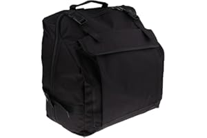 ALMENCLA Piano Accordion Storage Bag Case with Pocket Black for Accordionist Students Beginners - Black, 120 Bass