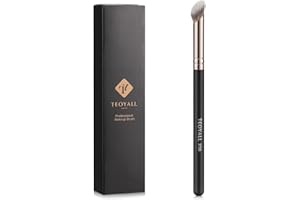 TEOYALL Mini Nose Contour Brush, Synthetic Under Eye Concealer Brush for Blending Setting Buffing with Liquid, Cream and Powder Cosmetic