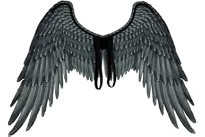 Bullpiano Engelsfederflügel für Erwachsene und Jugendliche, weißes Engelsflügel-Kostüm mit verstellbaren Trägern, Halloween-Kostüm-Requisiten, Halloween-Dekoration (A)