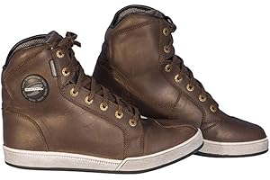 Richa Krazy Horse Waterproof Leather Short Paddock Motorcycle Boots - Brown