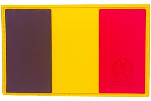 Cobra Tactical Solutions Drapeau Belgique Belge Ecusson PVC Patch Tactique Moral Militaire Applique Emblème Insignes Fastener à Crochet et Boucle Airsoft Paintball Cosplay