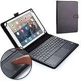 Asus ZenPad 10 keyboard case, COOPER TOUCHPAD EXECUTIVE 2-in-1 Wireless Bluetooth Keyboard Mouse Leather Travel Cases Cover Holder Folio Portfolio + Stand Z300C (Black)