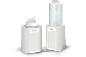 Chicco Calienta Biberones Y Esterilizador, Calentador de Alimentos y Biberones para Bebés con 27 Programas, Calienta a la Tem
