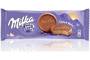 Milka Choco Wafer Wafelki z kremem kakaowym oblane czekoladą mleczną 150 g