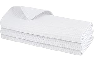 GARIELLA 3X Geschirrtuch aus 100% Baumwolle Waffel-Piqué in WEIß/Küchentuch/Putztuch/Handtuch/Set