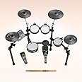 NUX DM-7X All Mesh Head Professional Electronic Drum Kit With Bluetooth, Usb Midi Connectivity, Mesh Drum Pads, Kick Pedal And Rubber Kick Drum