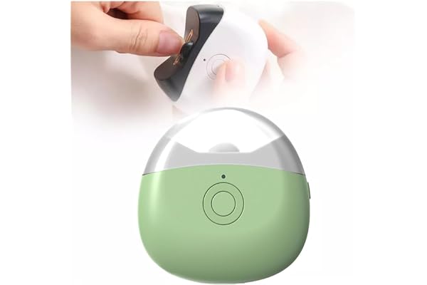 WIDEWINGS Electric Nail Clipper for Adults & Kids Rechargeable, Safe & Painless Nail Trimmer With LED Light, Automatic Nail Cutter for Fingernails & Toenails (GREEN)